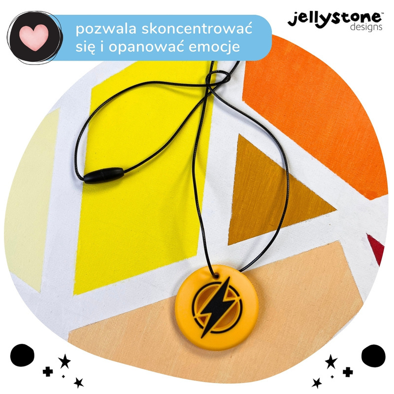 Wisiorek antystresowy Błyskawica żółty Jellystone Designs