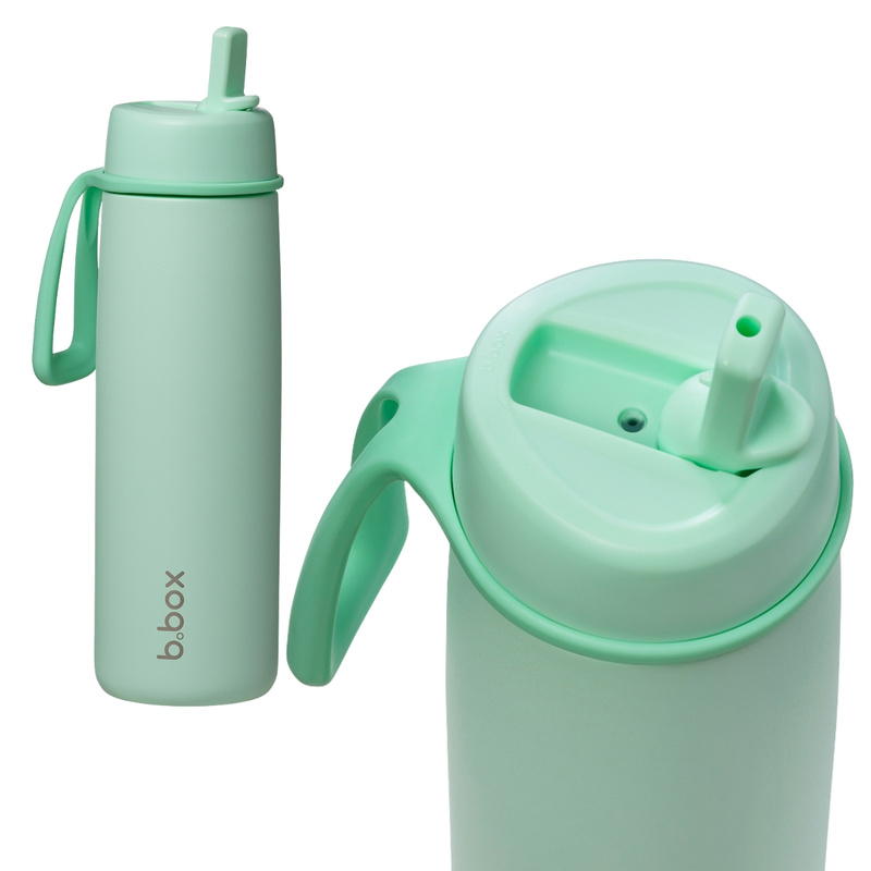 Zestaw Hydro Team butelka termiczna 690 ml Spearmint + butelka na wodę ze słomką tritanowa 450 ml Spearmint, b.box