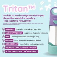 Zestaw Hydro Team butelka termiczna 690 ml Lilac Love + butelka na wodę ze słomką tritanowa 450 ml Lilac Pop, b.box 