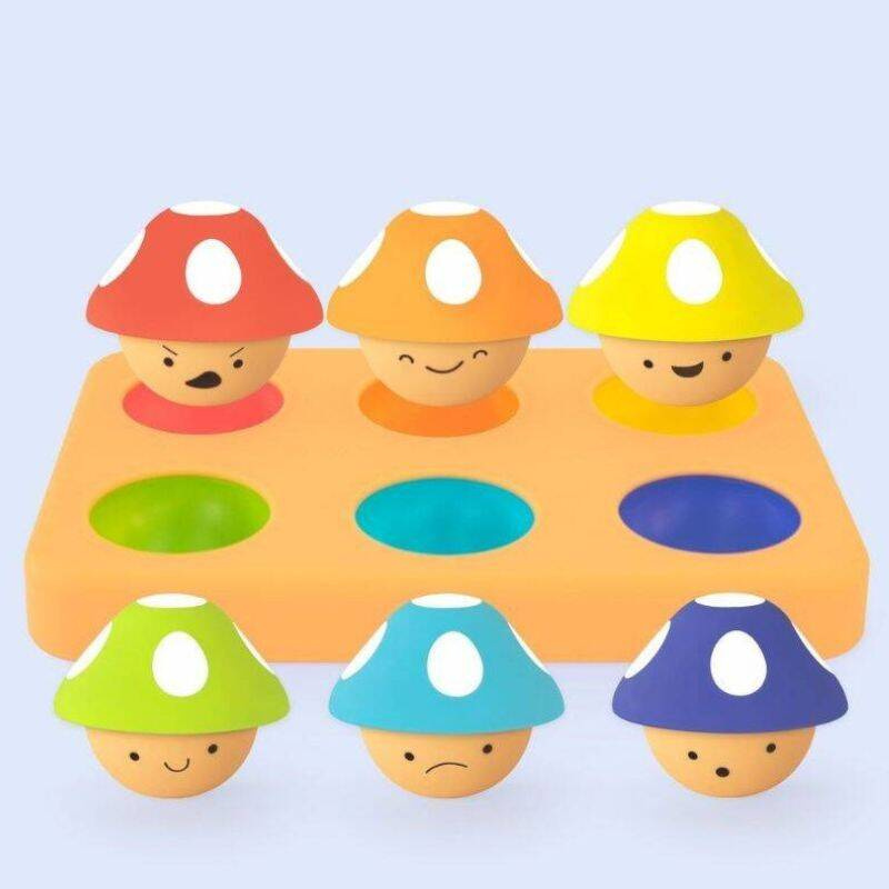Sassy Psotne grzybki sorter dla dzieci – zabawka edukacyjna 12 mies.+, OUTLET