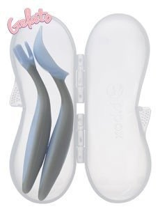 Pierwsze sztućce BLW dla niemowląt, Gelato Bubblegum, b.box, OUTLET