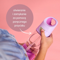 B.box Bidon dla dziecka - butelka na wodę ze słomką tritanowa 450 ml Sugar Plum