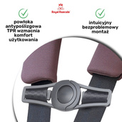 Royal Rascals Uniwersalny łącznik pasów bezpieczeństwa do fotelika samochodowego czarny