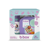 Zestaw Mini Lunchbox + Butelka tritanowa ze słomką 450 ml, Lilac Pop, b.box