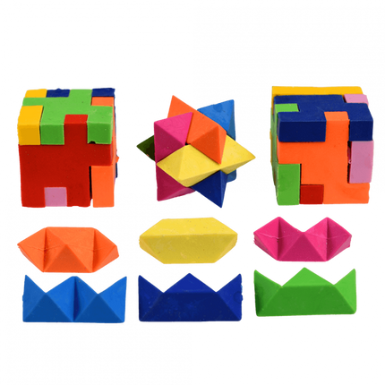 Gumki do ścierania, puzzle 3D, 4 szt. Dziki Niedźwiedź, 3+, Rex London, OUTLET