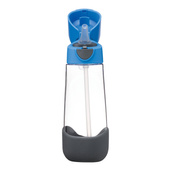 b.box Bidon dla dziecka - butelka na wodę ze słomką tritanowa 600ml Blue Slate