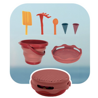 Zestaw zabawek do piaskownicy, 7 szt., koralowy, compacToys, OUTLET