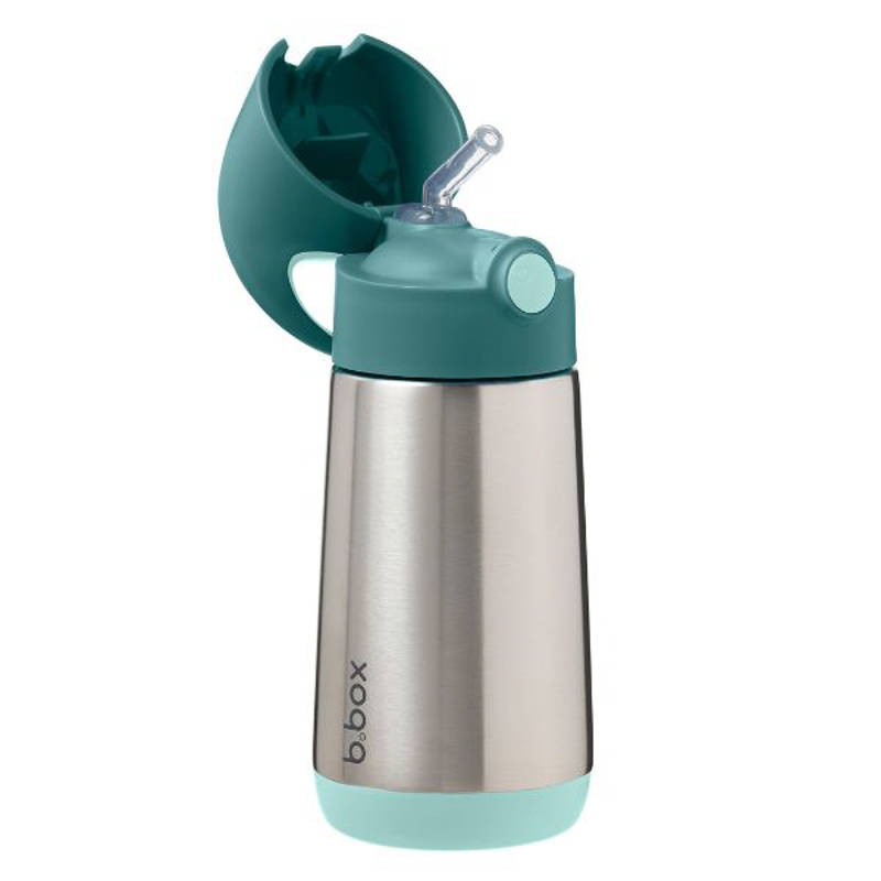 B.box butelka termiczna - bidon dla dzieci ze słomką 350 ml Emerald Forest