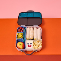 B.box Lunchbox dla dzieci do szkoły - szczelna śniadaniówka z przegródkami i wkładem chłodzącym Night Vision