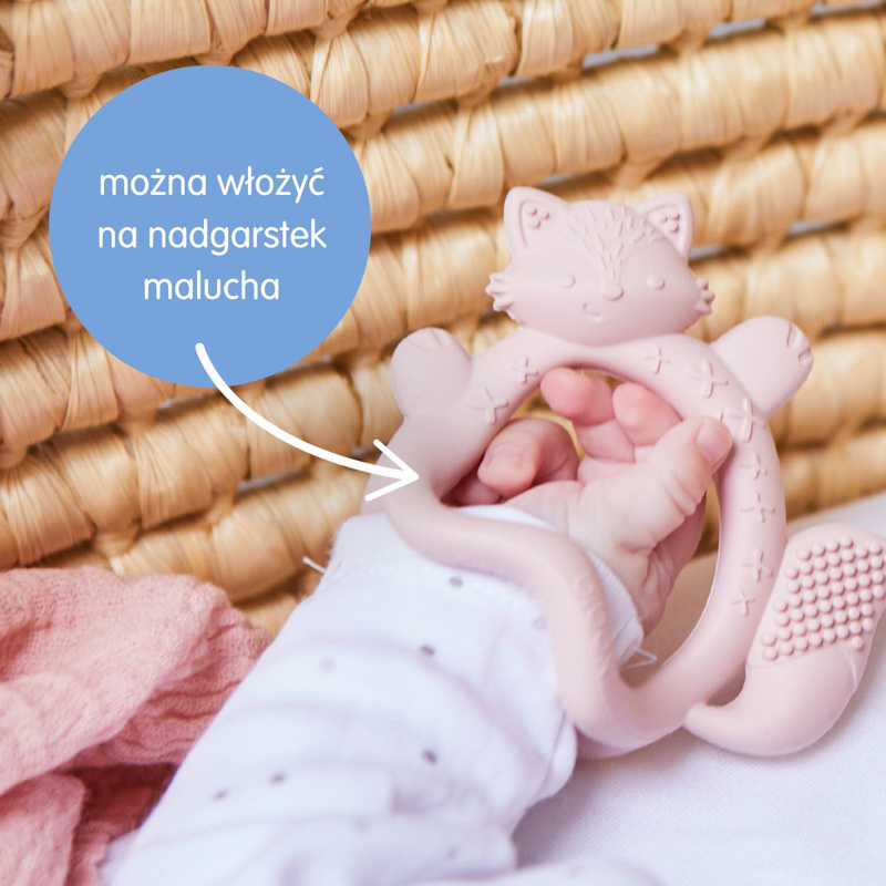 B.box gryzak lisek dla dzieci i niemowląt Blush