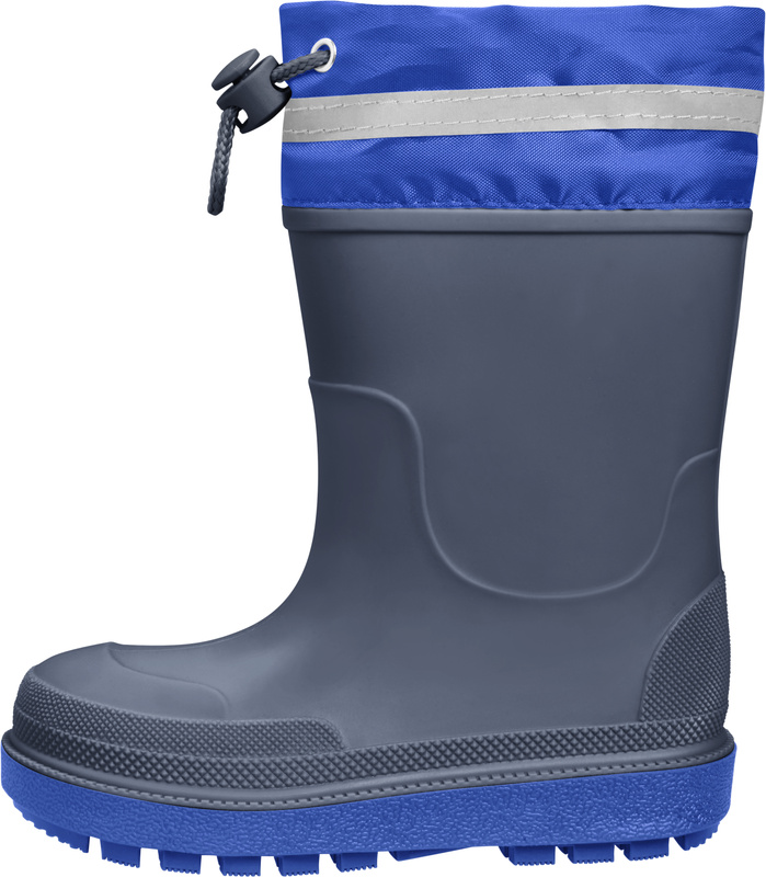Kalosze dziecięce z ociepleniem i ściągaczem, granatowe, Playshoes