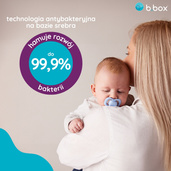 b.box Smoczek dla noworodka i niemowlaka 2 szt.– symetryczny smoczek silikonowy 0 – 6 mies. niebieski/błękitny