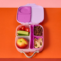 B.box lunchbox dla dzieci do szkoły - szczelna mini śniadaniówka z przegródkami Sugar Plum