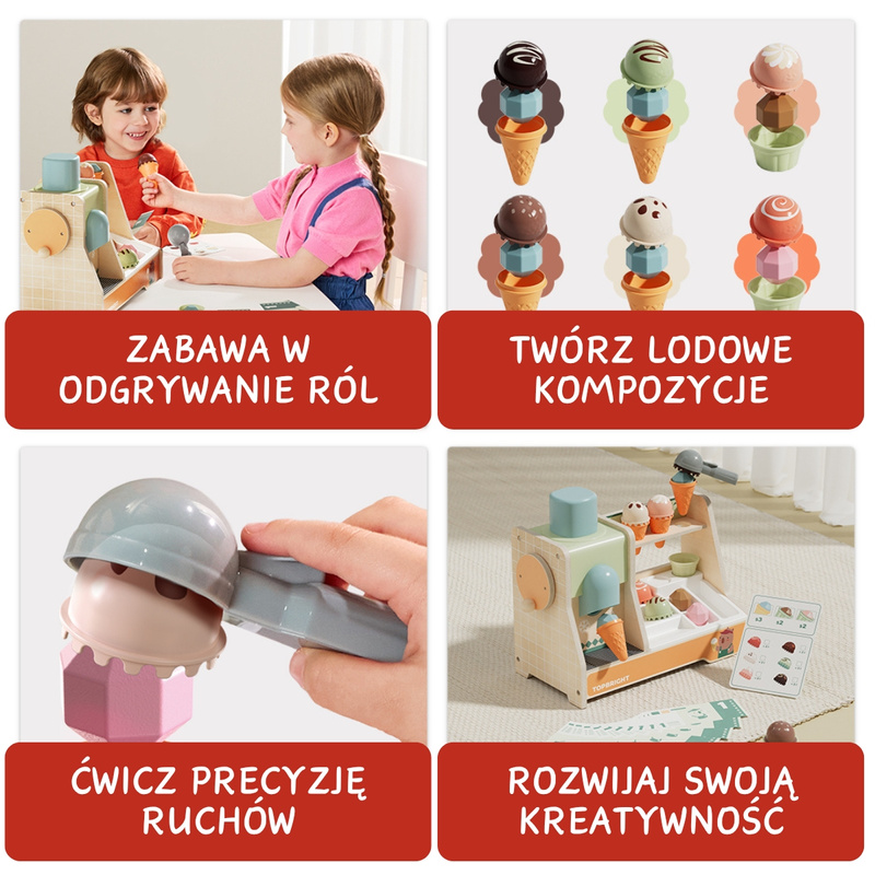 Topbright Zabawka edukacyjna Lodziarnia Boutique dla dzieci 36m+, OUTLET