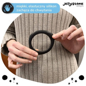 Bransoletka silikonowa Organic Bangle, czarna, Jellystone Designs