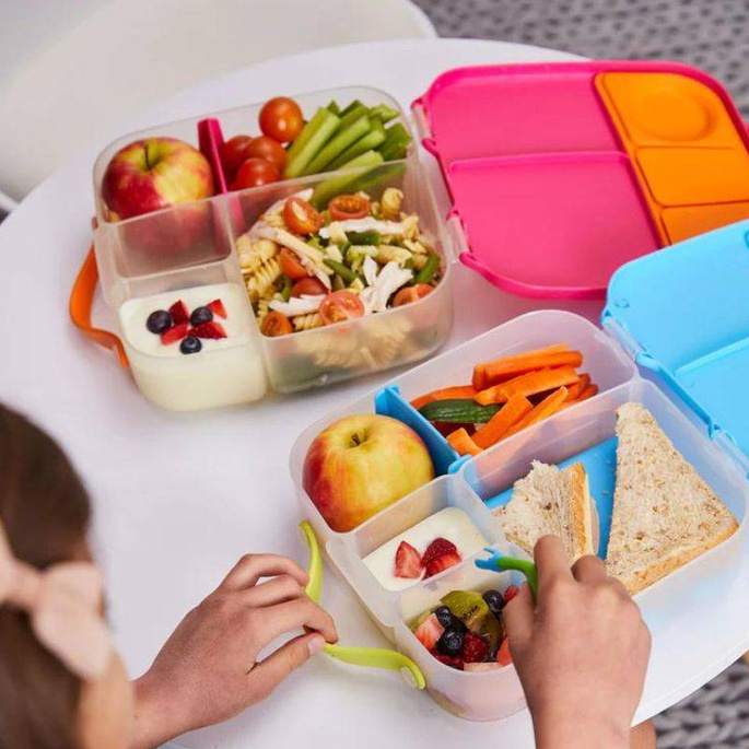B.box Lunchbox dla dzieci do szkoły - szczelna śniadaniówka z przegródkami i wkładem chłodzącym Blue Slate