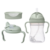 b.box kubek do nauki picia dla dziecka - zestaw 3w1 240 ml, Sage