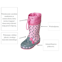 Kalosze dziecięce gumiaki, Kotek, Playshoes