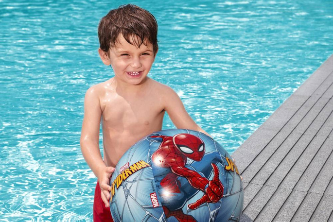 Piłka plażowa dmuchana, Spider-Man, 34 cm, 2+, Bestway 