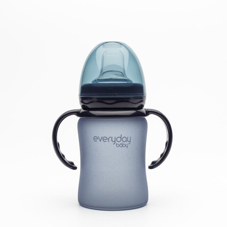 Zestaw ustnik niekapek i rączki do butelki, borówkowy, Everyday Baby, OUTLET