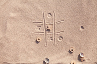 Gra KÓŁKO I KRZYŻYK w pudełku, z drewna, kolor naturalny, Babai, EKO