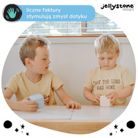 Kostki Edukacyjne, popielaty i śnieżnobiały, Jellystone Designs