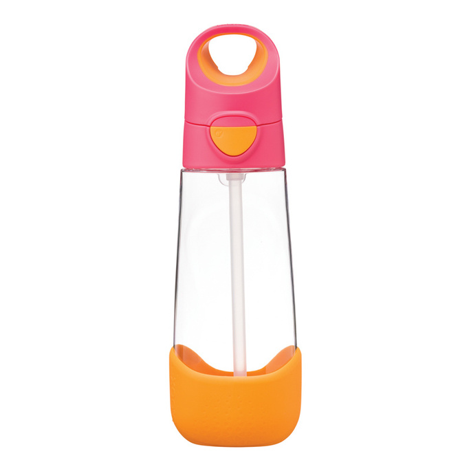 b.box Bidon dla dziecka - butelka na wodę ze słomką tritanowa 600ml Strawberry Shake
