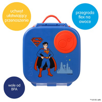 Superman by b.box lunchbox dla dzieci do szkoły - szczelna mini śniadaniówka z przegródkami 