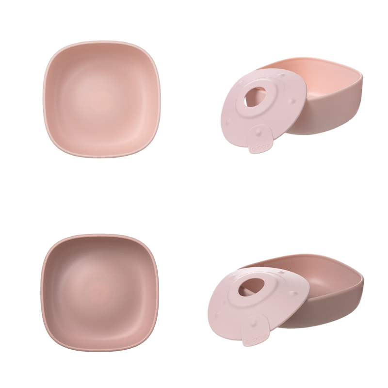 b.box miseczki dla dzieci - 2 szt. + 1 silikonowa przyssawka Blush