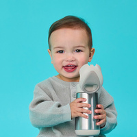 B.box butelka termiczna - bidon dla dzieci ze słomką 350 ml Latte