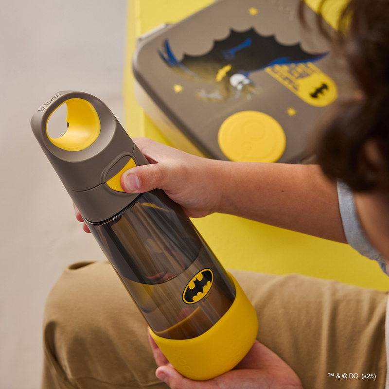 Batman by b.box Butelka na wodę - butelka na wodę ze słomką tritanowa 600ml