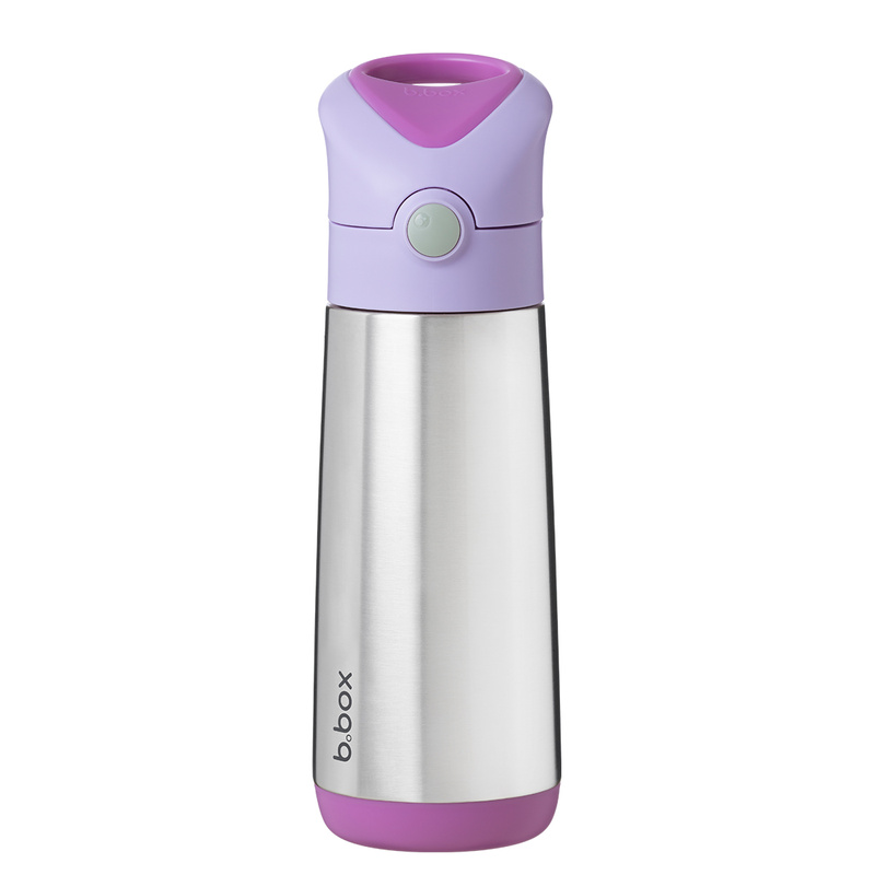 B.box butelka termiczna - bidon dla dzieci ze słomką 500 ml Sugar Plum