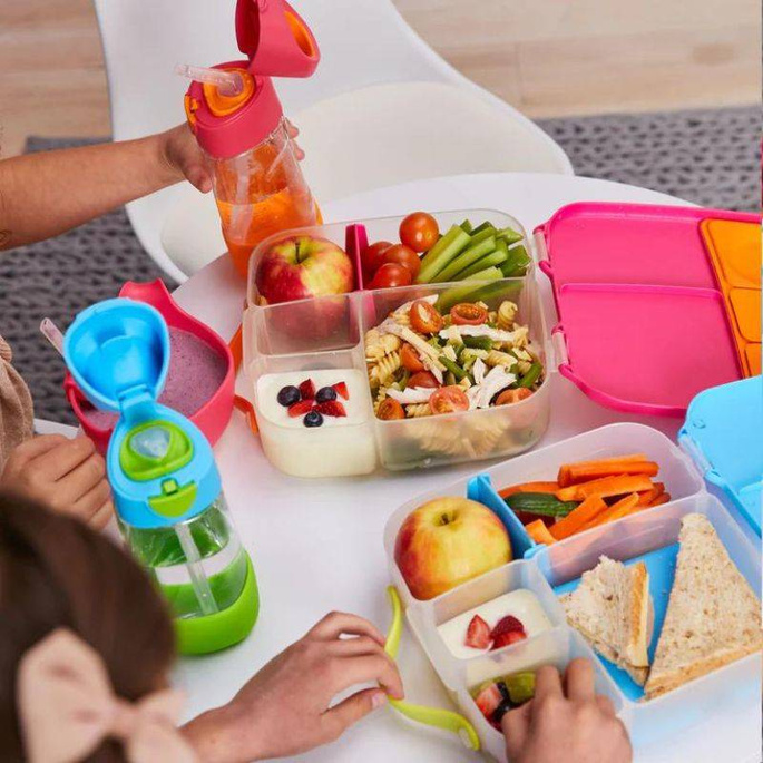 B.box Lunchbox dla dzieci do szkoły - szczelna śniadaniówka z przegródkami i wkładem chłodzącym Lilac Pop