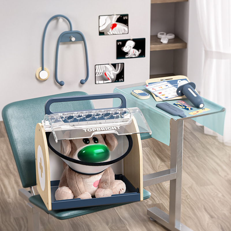 Topbright Pluszowa zabawka interaktywna Dr. Dog | Zestaw edukacyjny małego weterynarza 36m+