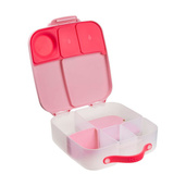 B.box Lunchbox dla dzieci do szkoły - szczelna śniadaniówka z przegródkami i wkładem chłodzącym Flamingo Fizz