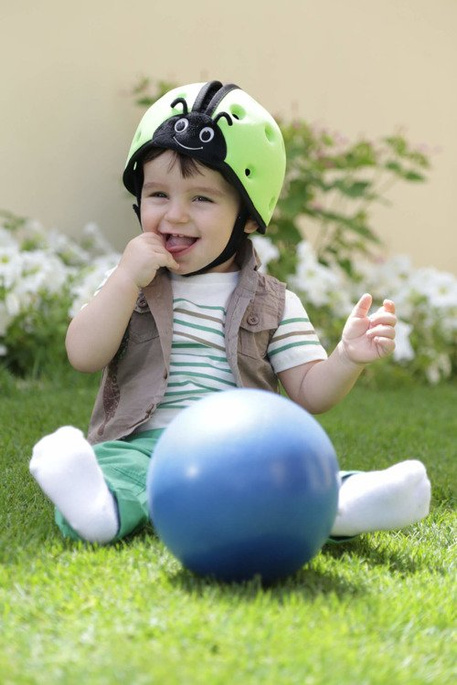 Kask do nauki chodzenia, 7- 24 msc., Zielona biedronka, SAFEHEAD 