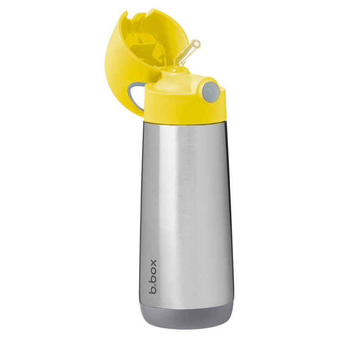B.box butelka termiczna - bidon dla dzieci ze słomką 500 ml Lemon Sherbet