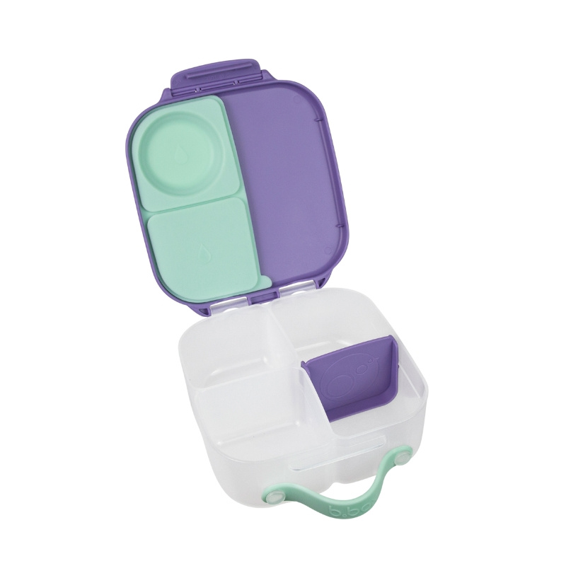 Zestaw Mini Lunchbox + Butelka tritanowa ze słomką 450 ml, Lilac Pop, b.box