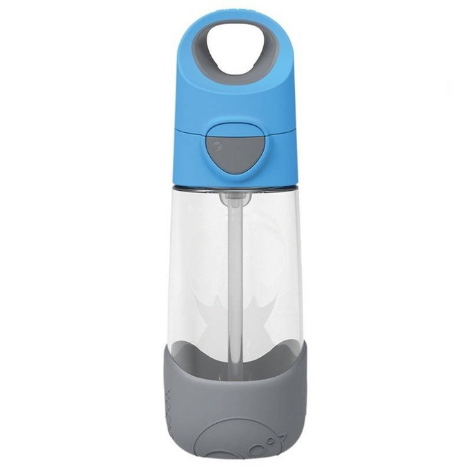 B.box Bidon dla dziecka - butelka na wodę ze słomką tritanowa 450 ml Blue Slate 