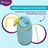 b.box Butelka termiczna ze składanym ustnikiem – termos ze stali nierdzewnej 1l Pool Side
