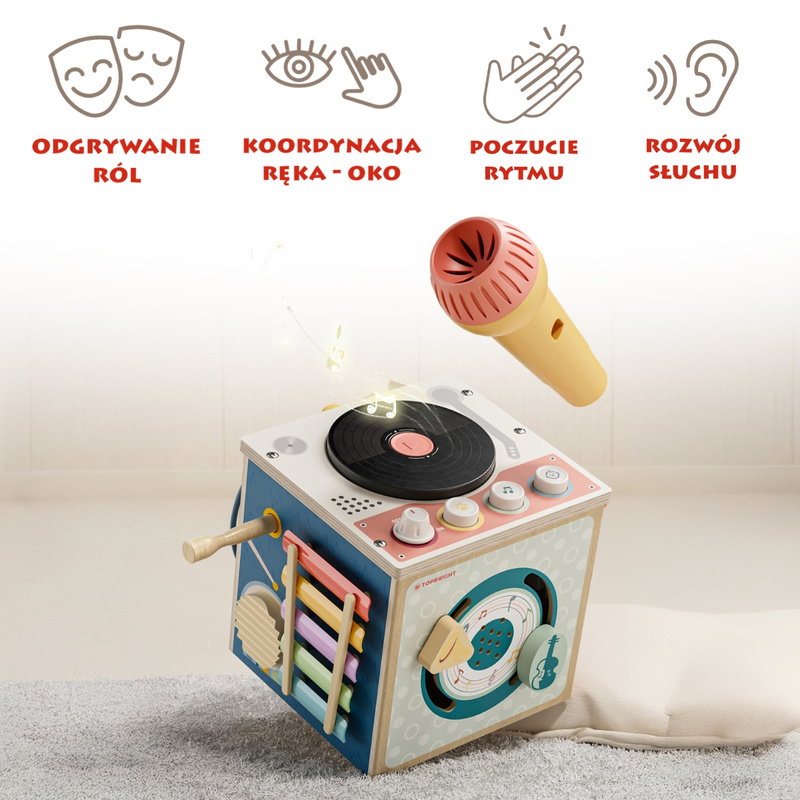 Topbright Muzyczna kostka dla malucha - zabawka edukacyjna 18m+ OUTLET