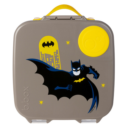 Batman by b.box Lunchbox dla dzieci do szkoły - szczelna śniadaniówka z przegródkami i wkładem chłodzącym