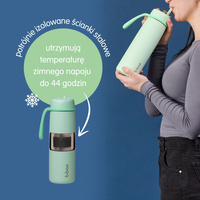 Zestaw Hydro Team butelka termiczna 690 ml Spearmint + butelka na wodę ze słomką tritanowa 450 ml Spearmint, b.box