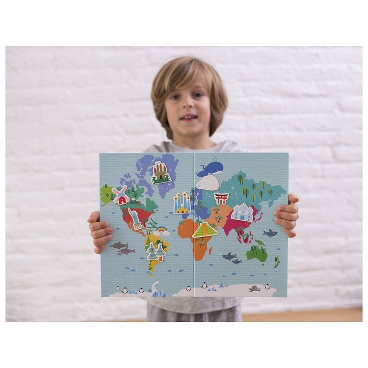 Magnetyczna układanka, Mapa świata, Apli Kids 