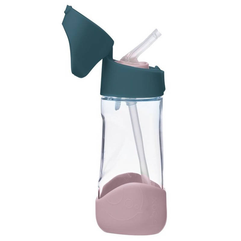 B.box Bidon dla dziecka - butelka na wodę ze słomką tritanowa 450 ml Indigo Rose