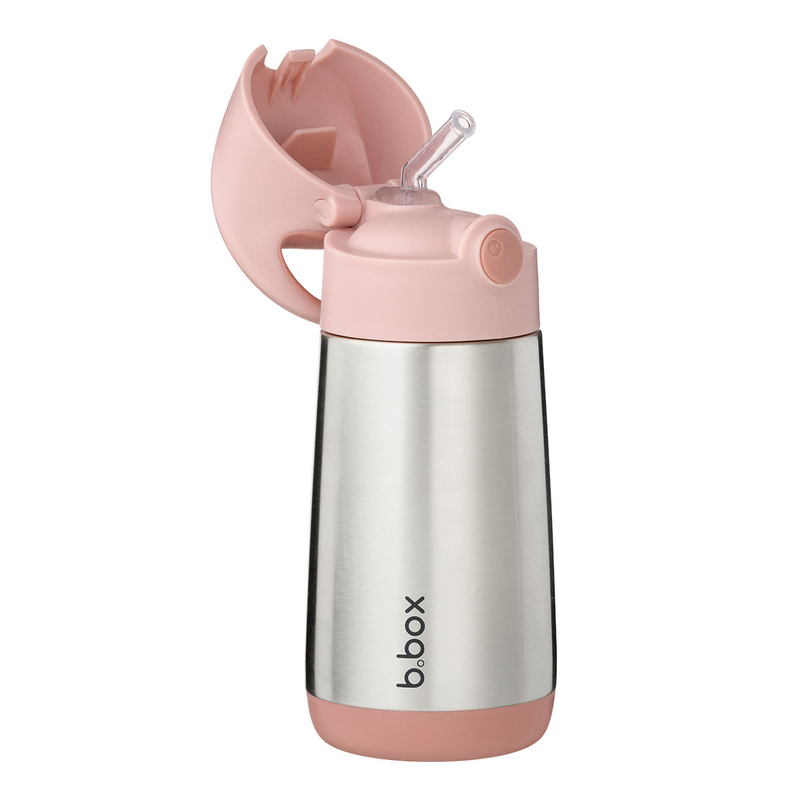 B.box butelka termiczna - bidon dla dzieci ze słomką 350 ml Blush Crush