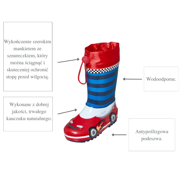 Kalosze rozm. 26, Auto rajdowe, Playshoes