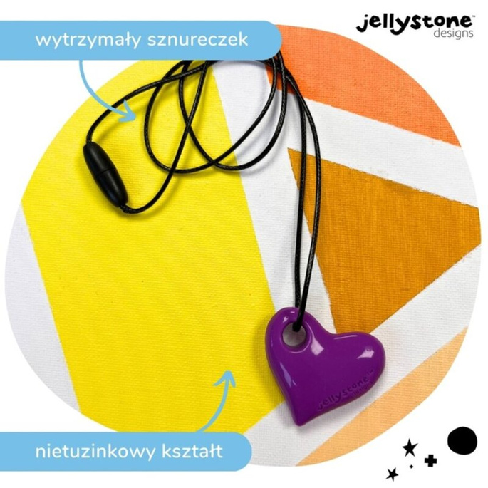 Wisiorek antystresowy Serduszko fioletowe Jellystone Designs