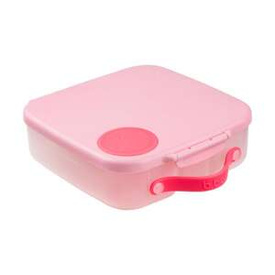 B.box Lunchbox dla dzieci do szkoły - szczelna śniadaniówka z przegródkami i wkładem chłodzącym Flamingo Fizz