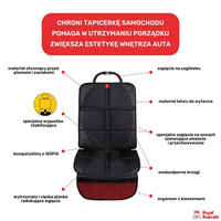 Mata samochodowa pod fotelik dziecięcy, czarna, Royal Rascals, OUTLET